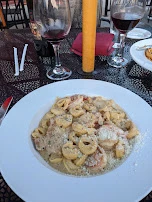 Chefs Special Chicken and Shrimp in White Sauce with Cheese Tortellini